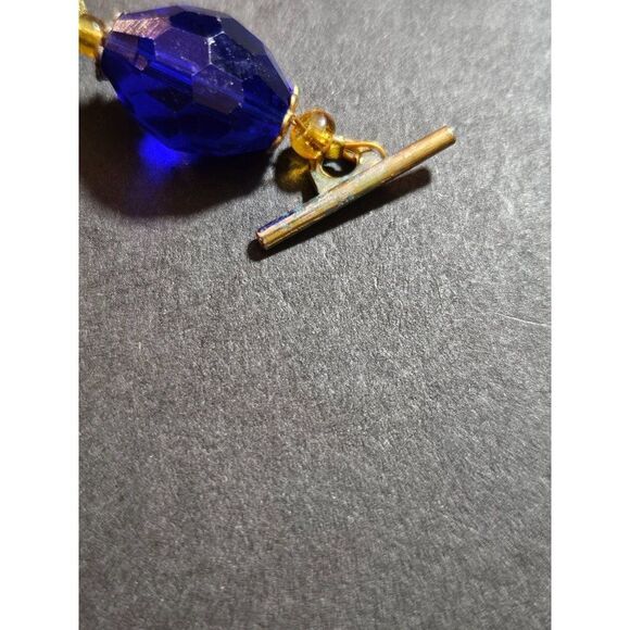 Blue and gold beaded bracelet - Picture 12 of 12